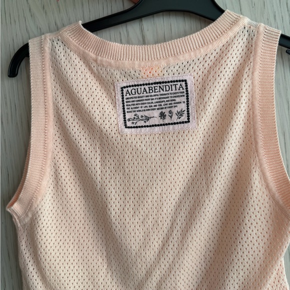 Agua Bendita Pink Knit Crop Top - Picture 3 of 4